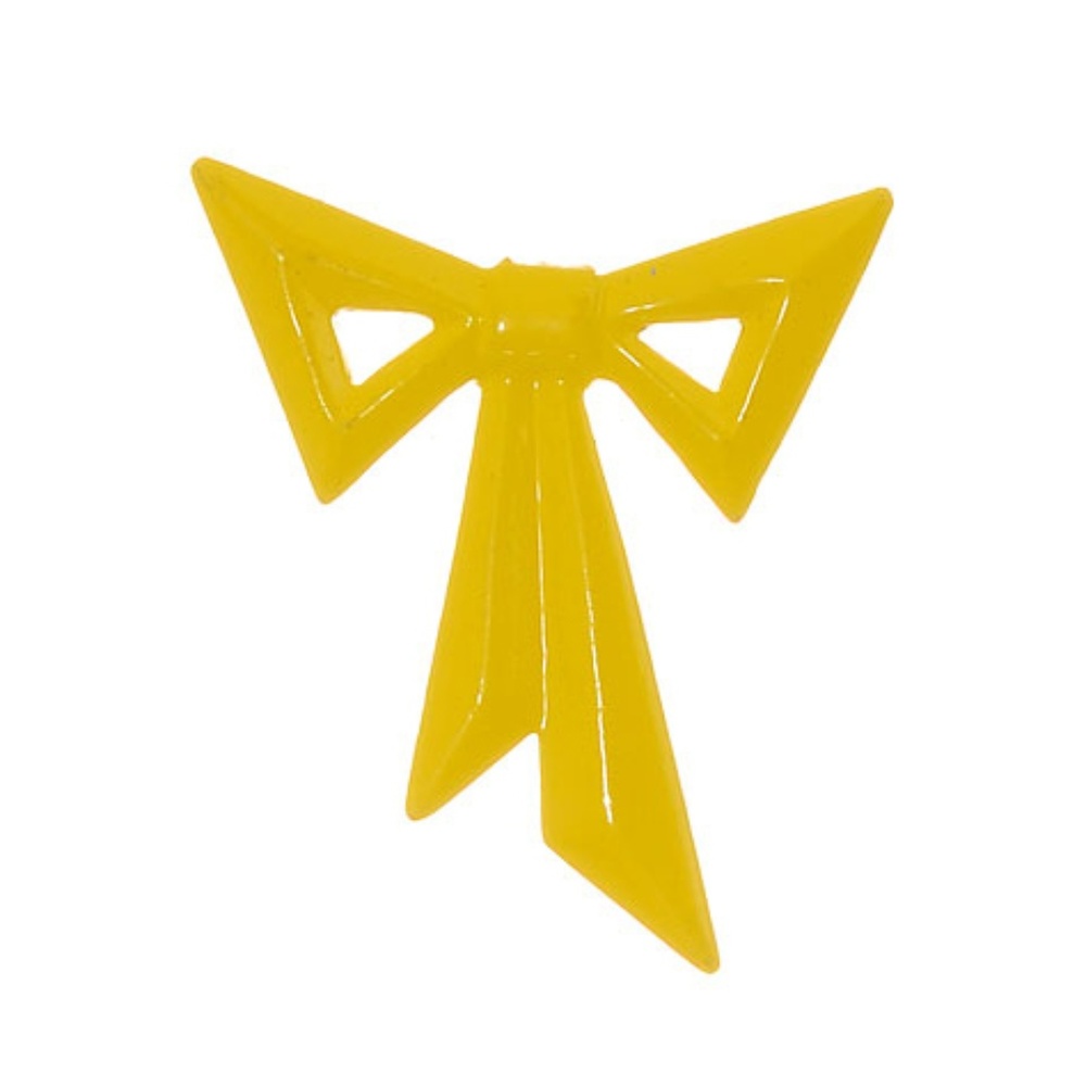 Vintage 1980's Hello-Yellow Bow Tie Pin